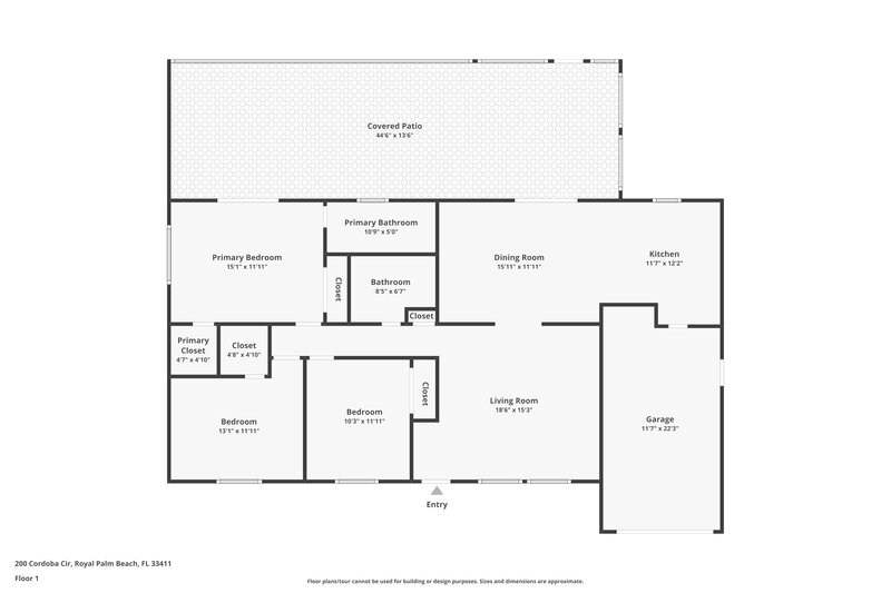2,615/Mo, 200 Cordoba Circle Royal Palm Beach, FL 33411 Floor Plan View
