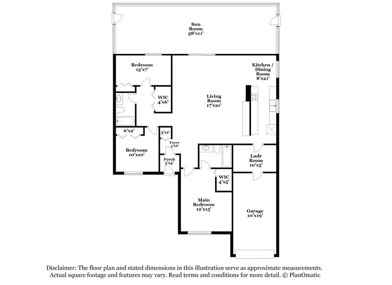2,670/Mo, 1468 Ryan Lane Royal Palm Beach, FL 33411 Floor Plan View