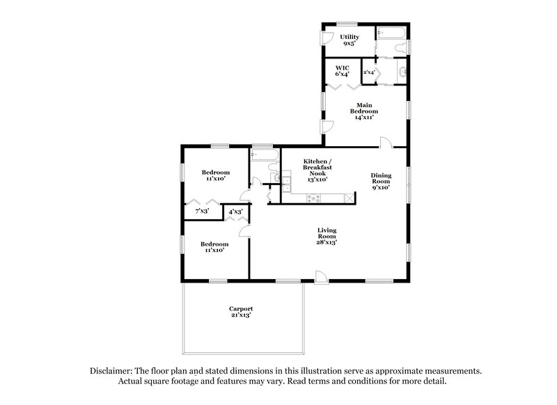 3,750/Mo, 1407 S E St Lake Worth Beach, FL 33460 Floor Plan View