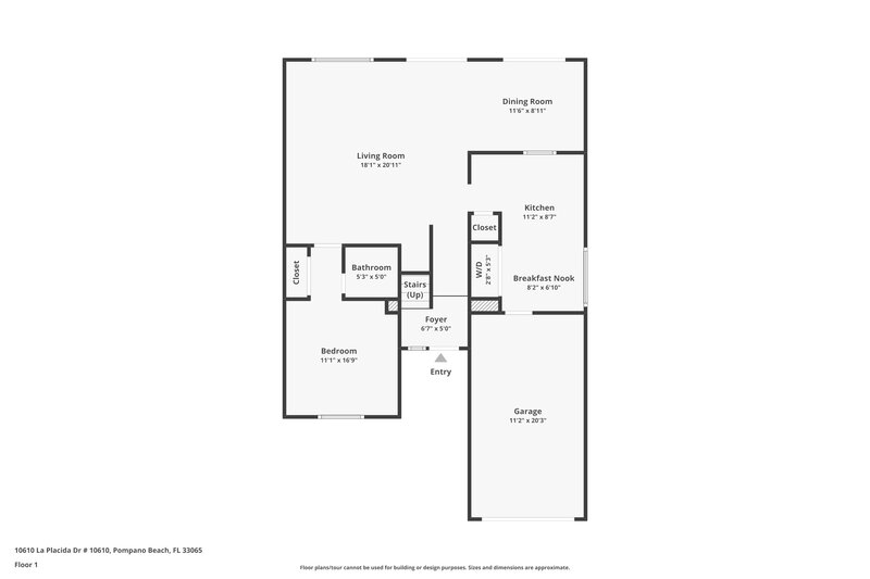 2,700/Mo, 10610 La Placida Dr Coral Springs, FL 33065 Floor Plan View