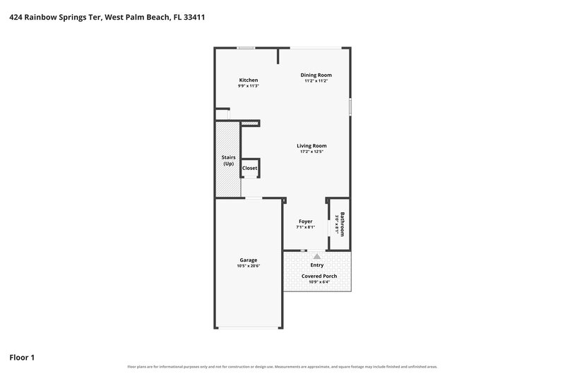 2,815/Mo, 424 Rainbow Springs Terrace Unit Building 44, Unit D Royal Palm Beach, FL 33411 Floor Plan View