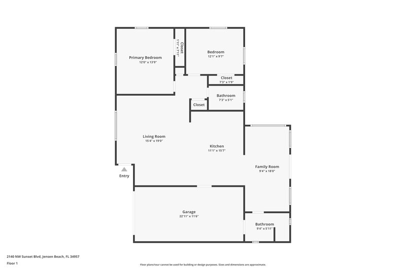 2,120/Mo, 2140 Sunset Blvd Jensen Beach, FL 34957 Floor Plan View