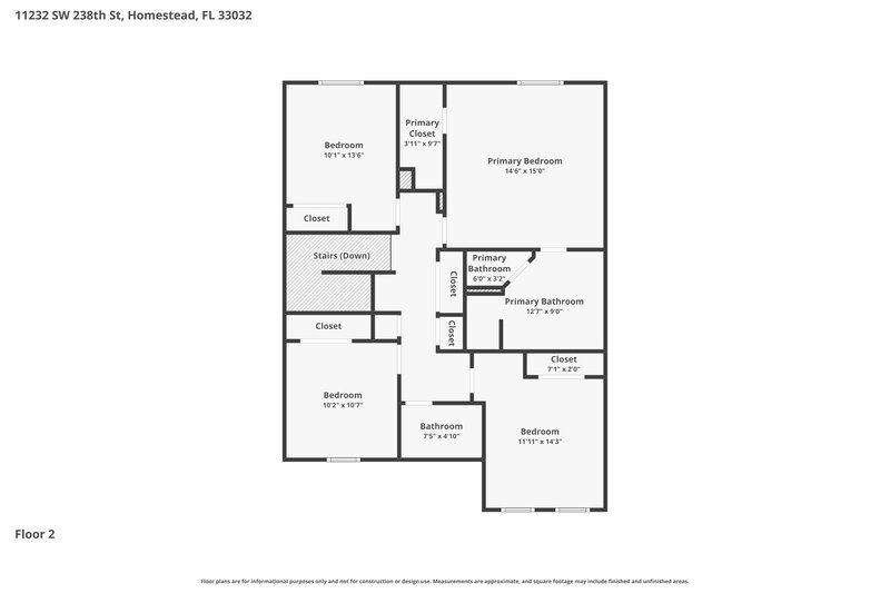 3,190/Mo, 11232 Sw 238 St Homestead, FL 33032 Floor Plan View 2