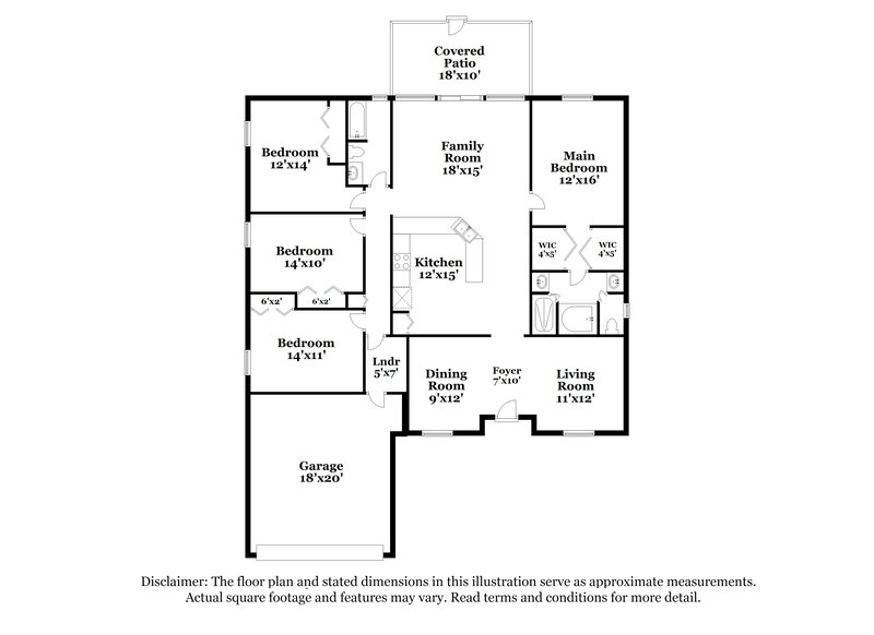 2,590/Mo, 658 SW Abraham Avenue Port Saint Lucie, FL 34953 Floor Plan View