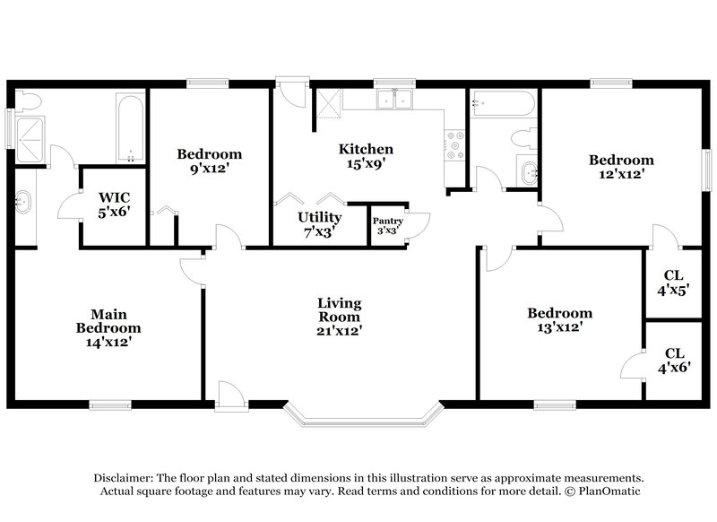 4,010/Mo, 1496 W 31st St Riviera Beach, FL 33404 Floor Plan View