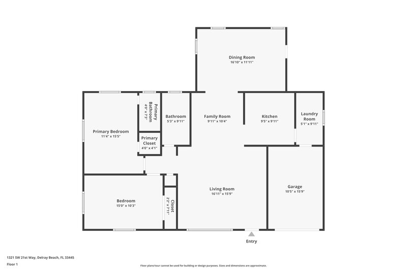 2,295/Mo, 1321 SW 21st Way Delray Beach, FL 33445 Floor Plan View