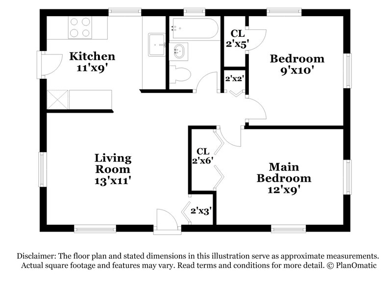 1,870/Mo, 2323 NW 12th Court Fort Lauderdale, FL 33311 Floorplan View