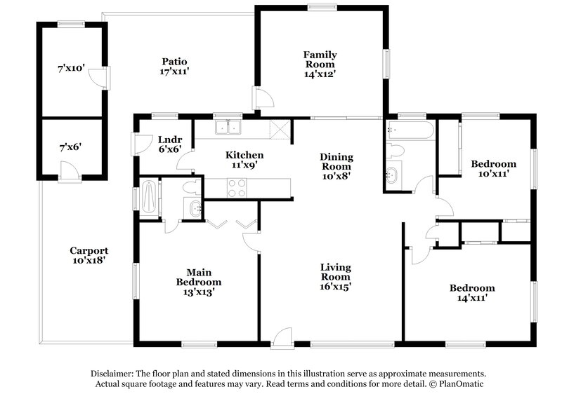 2,810/Mo, 6112 NW 8th Street Margate, FL 33063 Floor Plan View