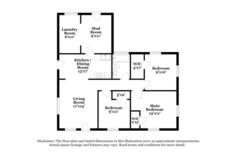 2,325/Mo, 2445 NW 159th Street Miami Gardens, FL 33054 Floorplan View