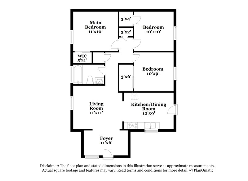 1,870/Mo, 725 W 6th Street Riviera Beach, FL 33404 Floor Plan View