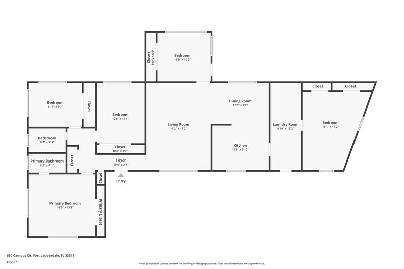 3,040/Mo, 650 W Campus Cir Fort Lauderdale, FL 33312 Floor Plan View