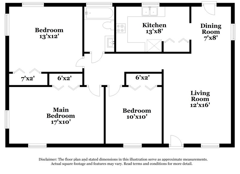 2,295/Mo, 809 NW 2nd Avenue Hallandale Beach, FL 33009 Floor Plan View