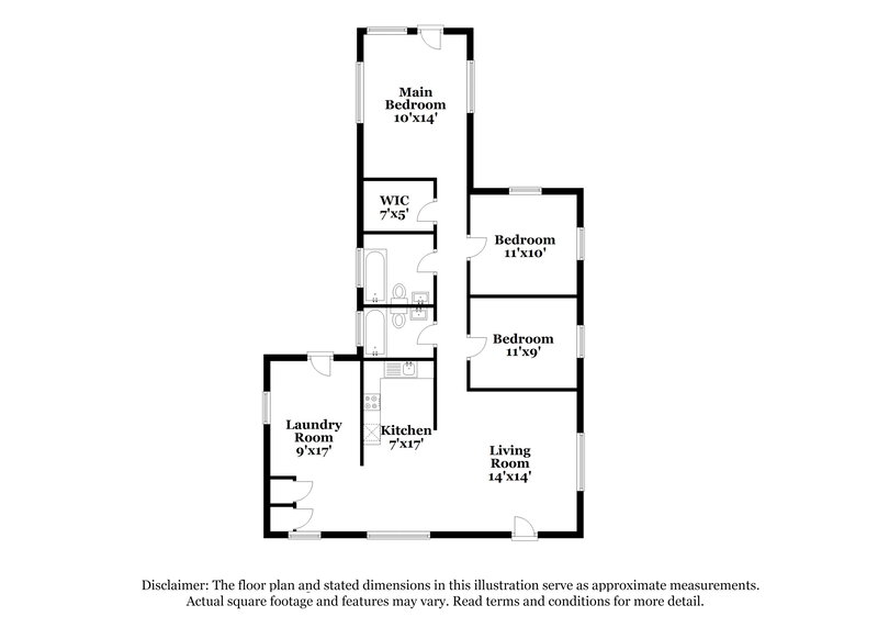 2,480/Mo, 1607 NW 16th Street Fort Lauderdale, FL 33311 Floor Plan View