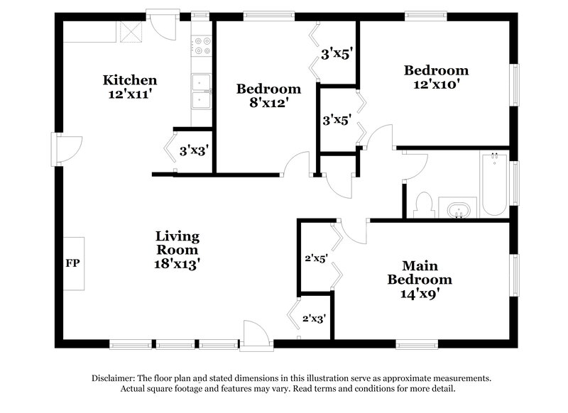 2,585/Mo, 647 Beech Road West Palm Beach, FL 33409 Floor Plan View