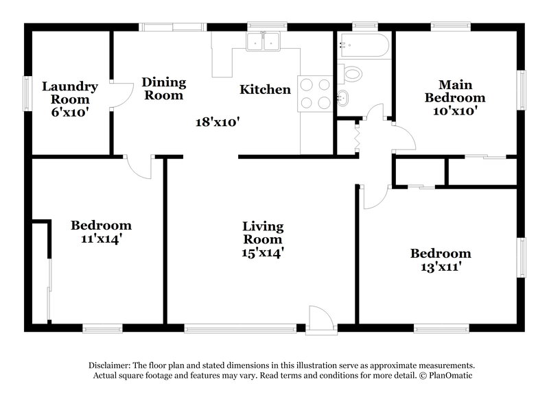 2,430/Mo, 3705 William Street West Palm Beach, FL 33403 Floor Plan View
