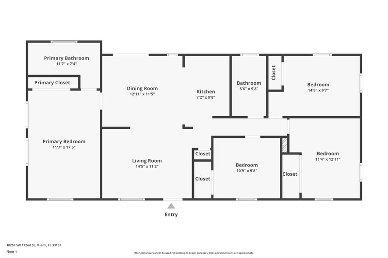 2,675/Mo, 10255 SW 172 Street Miami, FL 33157 Floorplan View