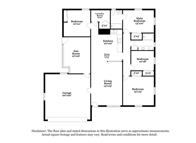 2,335/Mo, 360 Melton Drive Fort Pierce, FL 34982 Floor Plan View