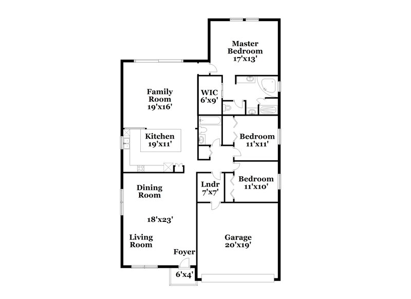 2,920/Mo, 23923 SW 108th Ct Homestead, FL 33032 Floor Plan View