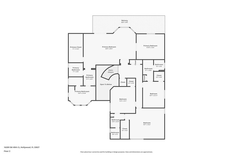 4,835/Mo, 16209 SW 49th Ct Miramar, FL 33027 Floor Plan View