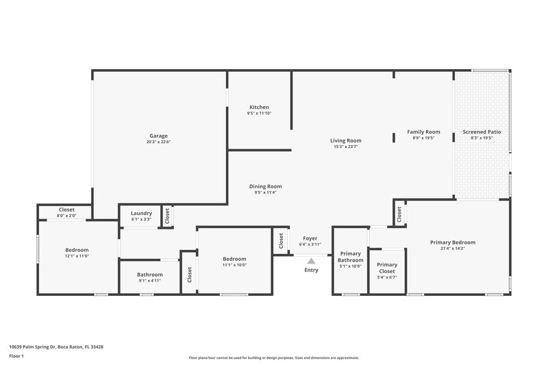 2,955/Mo, 10639 Palm Spring Dr Boca Raton, FL 33428 Floor Plan View