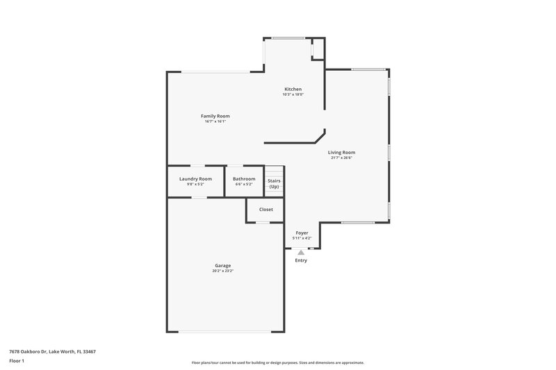 4,080/Mo, 7678 Oakboro Dr Lake Worth, FL 33467 Floor Plan View