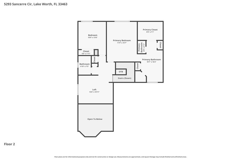 3,045/Mo, 5293 Sancerre Cir Lake Worth, FL 33463 Floor Plan View 2