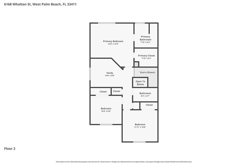 2,635/Mo, 6168 Whalton St West Palm Beach, FL 33411 Floor Plan View