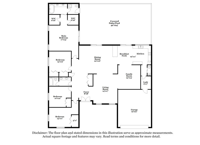 4,366/Mo, 1560 NW 99th Ave Plantation, FL 33322 Floor Plan View