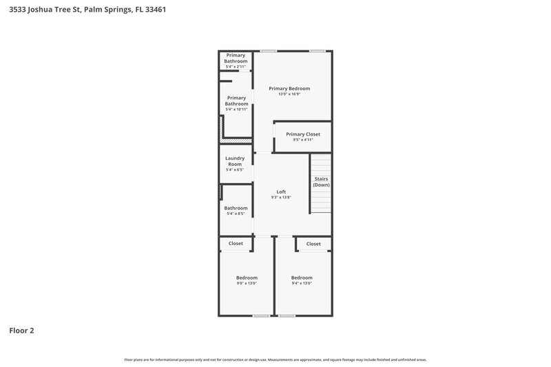 2,575/Mo, 3533 Joshua Tree St Palm Springs, FL 33461 Floor Plan View 2