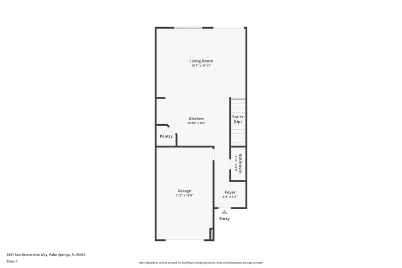 2,390/Mo, 3557 San Bernardino Way Palm Springs, FL 33461 Floor Plan View