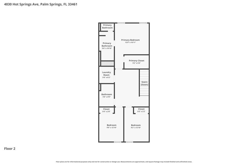 2,720/Mo, 4030 Hot Springs Ave Palm Springs, FL 33461 Floor Plan View 2