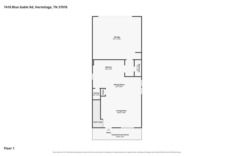 2,410/Mo, 7418 Blue Gable Rd Hermitage, TN 37076 Floor Plan View