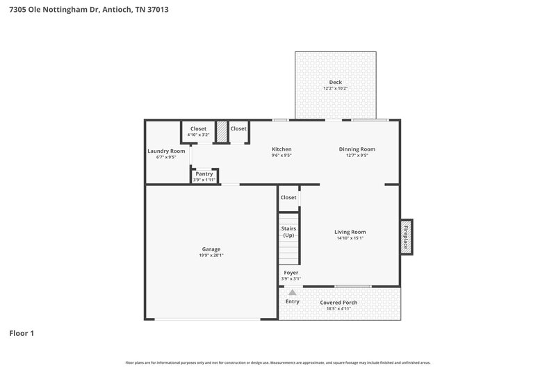 2,145/Mo, 7305 Ole Nottingham Dr Antioch, TN 37013 Floor Plan View