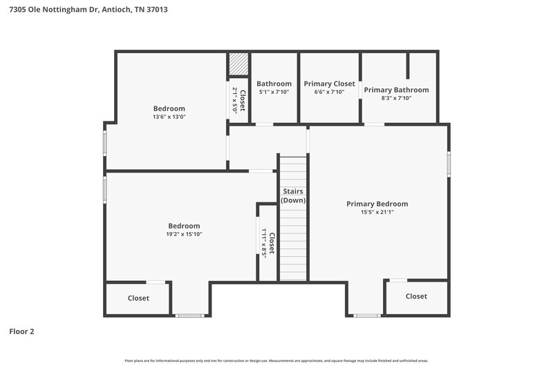 2,145/Mo, 7305 Ole Nottingham Dr Antioch, TN 37013 Floor Plan View 2