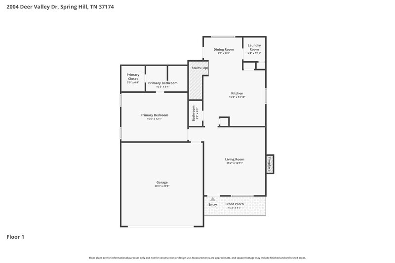 2,215/Mo, 2004 Deer Valley Dr Spring Hill, TN 37174 Floor Plan View
