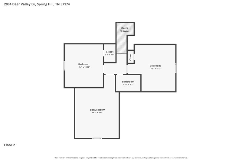 2,215/Mo, 2004 Deer Valley Dr Spring Hill, TN 37174 Floor Plan View 2