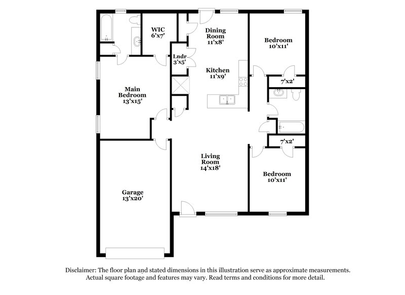 2,010/Mo, 7016 S Hampton Blvd Antioch, TN 37013 Floorplan View