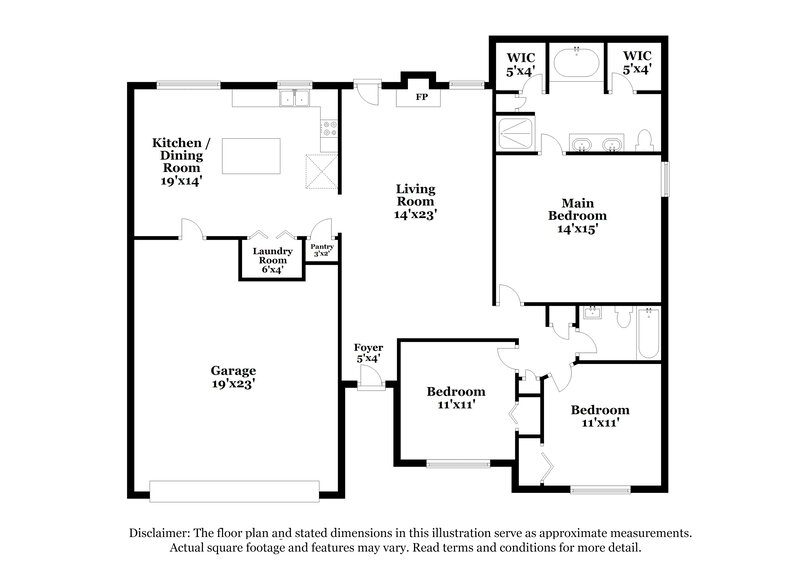 3,150/Mo, 7136 Legacy Dr Antioch, TN 37013 Floor Plan View