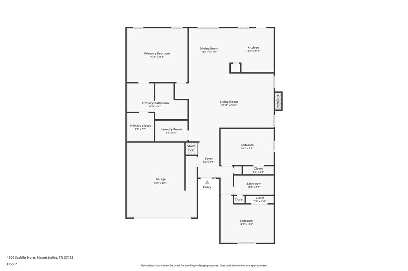 2,225/Mo, 1304 Saddle Horn Mount Juliet, TN 37122 Floor Plan View 2