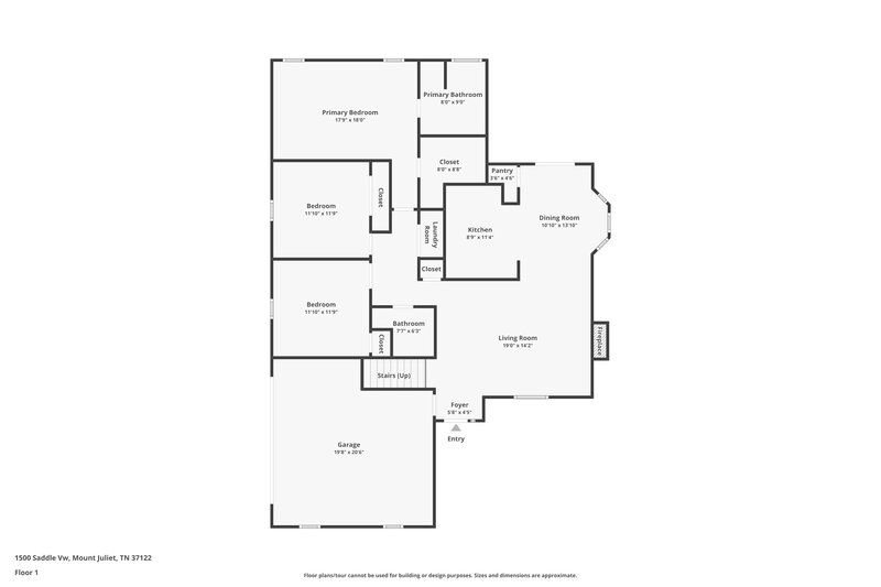 2,060/Mo, 1500 Saddle Vw Mount Juliet, TN 37122 Floor Plan View