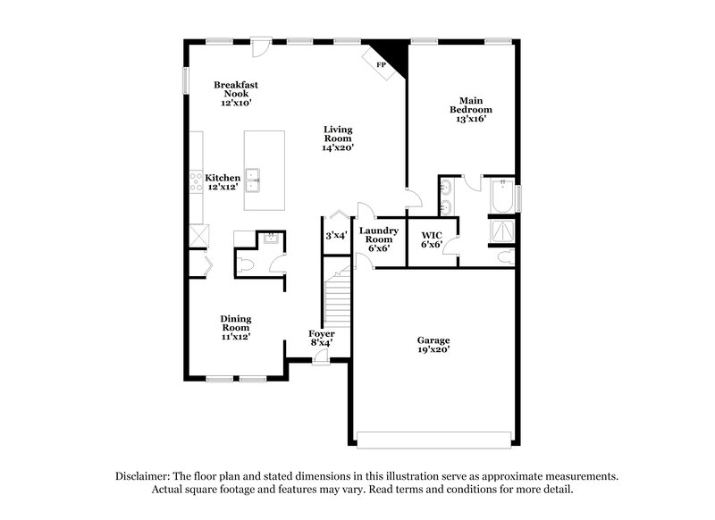 2,540/Mo, 711 Elderberry Way Murfreesboro, TN 37128 Floorplan View