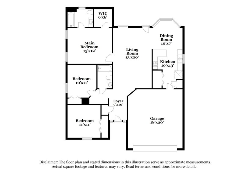 2,105/Mo, 7208 Legacy Dr Antioch, TN 37013 Floor Plan View