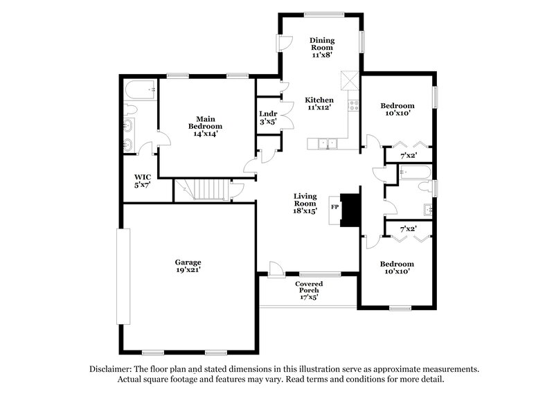 2,060/Mo, 5030 Betsy Ann Ave Murfreesboro, TN 37129 Floor Plan View