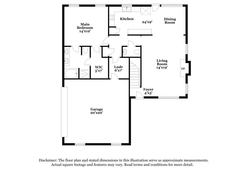 2,250/Mo, 3338 Meadowhill Dr Murfreesboro, TN 37130 Floor Plan View