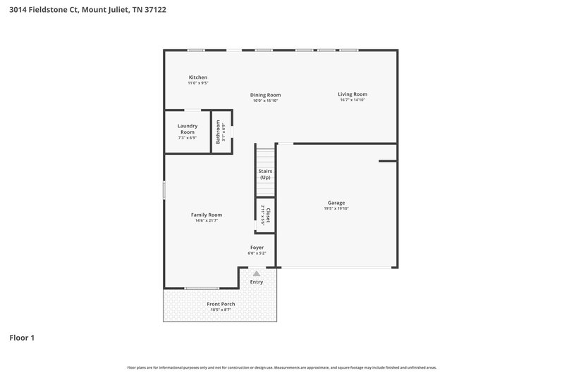 2,495/Mo, 3014 Fieldstone Ct Mount Juliet, TN 37122 Floor Plan View