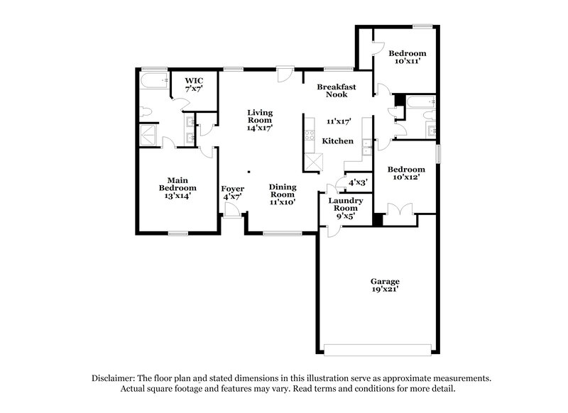 3,010/Mo, 1312 S Hampton Ct Antioch, TN 37013 Floor Plan View