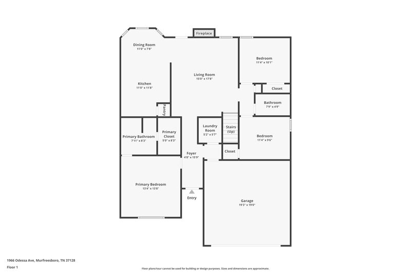2,195/Mo, 1966 Odessa Ave Murfreesboro, TN 37128 Floor Plan View