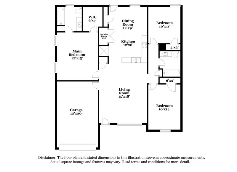 2,045/Mo, 2784 Windwalker Ct Murfreesboro, TN 37128 Floor Plan View