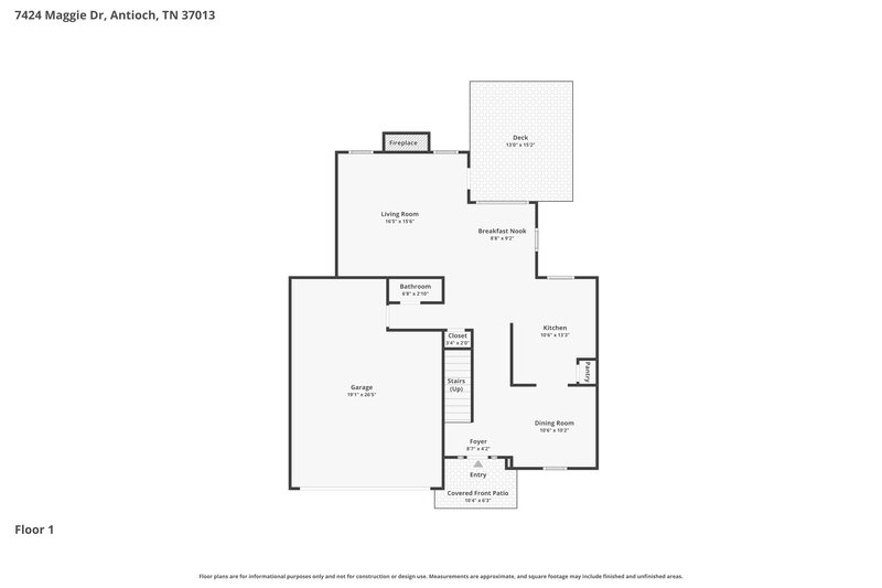 2,165/Mo, 7424 Maggie Dr Antioch, TN 37013 Floor Plan View