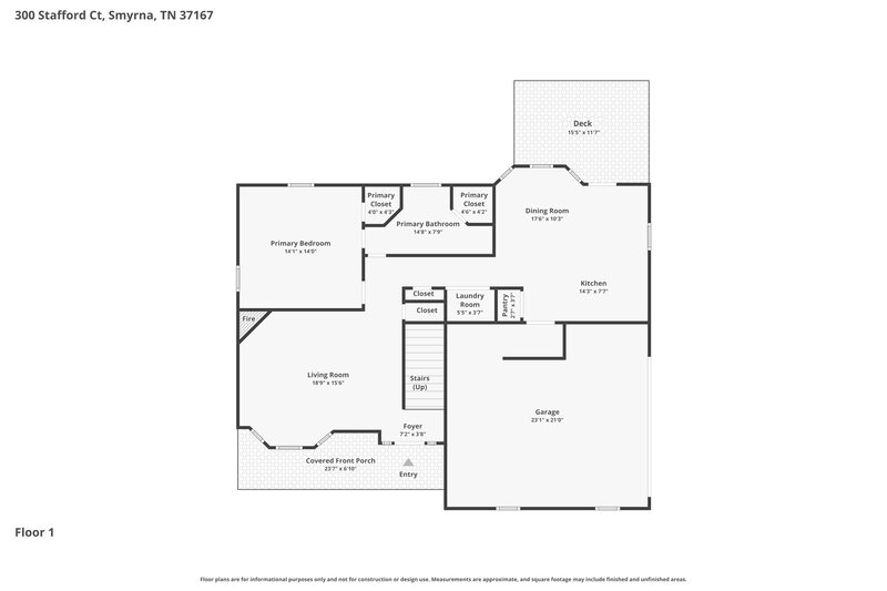 2,380/Mo, 300 Stafford Ct Smyrna, TN 37167 Floor Plan View